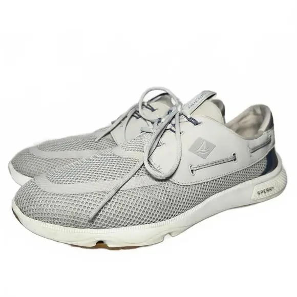 Sperry Mens 7 Seas 3-Eye Mesh Boat Shoes Gray Casual Size 12 - Picture 2 of 13